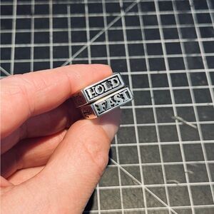 Clocks and Colours Dual Rings Hold Fast Size 11